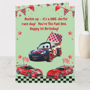 Carte de voeux d'anniversaire pour enfants voiture