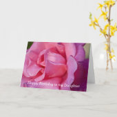 Carte de voeux d'anniversaire pour fille _ Rose ro (Fleur jaune)