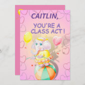 Carte de voeux d'anniversaire pour filles personna (Devant / Derrière)