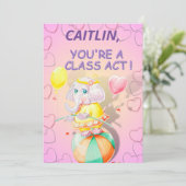 Carte de voeux d'anniversaire pour filles personna (Debout devant)