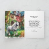 Carte de voeux d'anniversaire pour filles Unicorn (Intérieur)