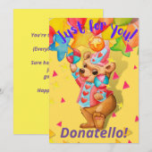 Carte de voeux d'anniversaire pour garçons personn (Devant / Derrière)