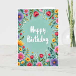 Carte de vœux d'anniversaire pour le jardin
