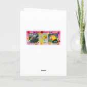 Carte de voeux d'anniversaire pour le perroquet gr (Dos)