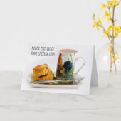 Carte de vœux d'anniversaire pour le thé de l'aprè (Fleur jaune)