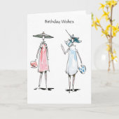 Carte de vœux d'anniversaire pour les dames qui pa (Fleur jaune)