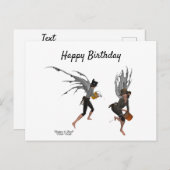 Carte de vœux d'anniversaire pour les fées de la p (Devant / Derrière)