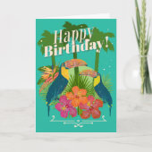 Carte de voeux d'anniversaire pour les Toucans tro (Devant)