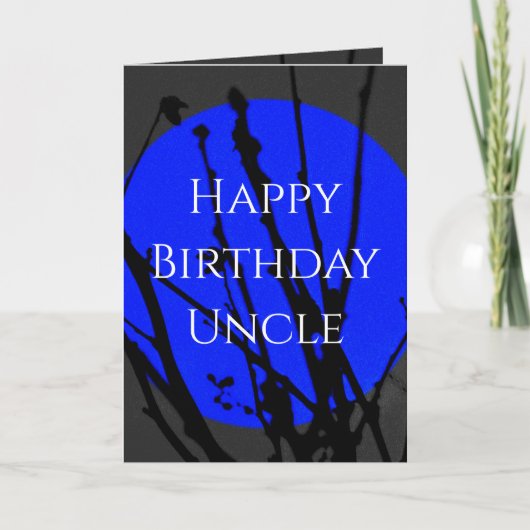 Carte de vœux d'anniversaire pour oncle (Devant)