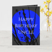 Carte de vœux d'anniversaire pour oncle (Fleur jaune)