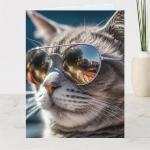 CARTE DE VŒUX D'ANNIVERSAIRE POUR PÈRE DE CHAT