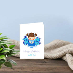 Carte de vœux d'anniversaire pour une jolie fille