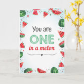 Carte de vœux d'anniversaire pour une pastèque One (Fleur jaune)