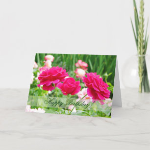 Carte de voeux d'anniversaire Red Roses
