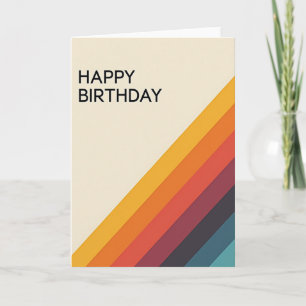 Carte de vœux d'anniversaire rétro