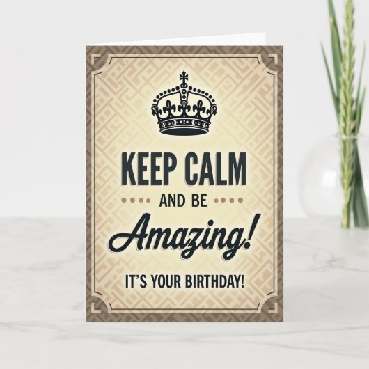 Carte de vœux d'anniversaire royale (Devant)