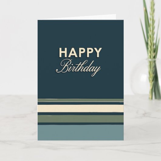 Carte de vœux d'anniversaire Script (Devant)