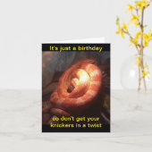 Carte de vœux d'anniversaire serpent Knickers in a (Fleur jaune)