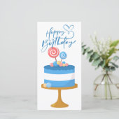 Carte de voeux d'anniversaire simple et moderne (Debout devant)