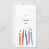 Carte de voeux d'anniversaire simple et moderne (Dos)