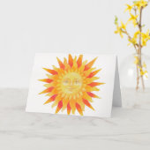 Carte de voeux d'anniversaire Sol pour soeur (Fleur jaune)