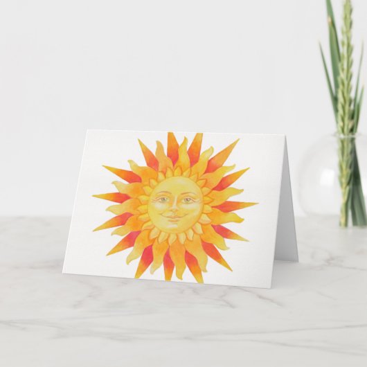 Carte de voeux d'anniversaire Sol pour soeur (Devant)