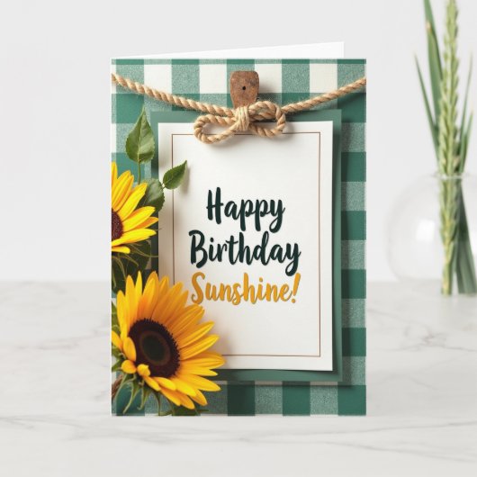 Carte de vœux d'anniversaire Sunshine (Devant)