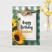 Carte de vœux d'anniversaire Sunshine (Fleur jaune)