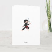 Carte de vœux d'anniversaire sur le thème Ninja (Dos)
