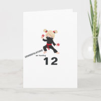 Carte de vœux d'anniversaire sur le thème Ninja