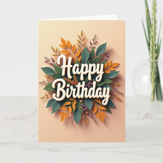 Carte de vœux d'anniversaire texturée (Devant)
