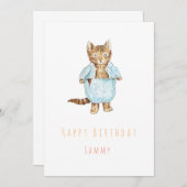 Carte de voeux d'anniversaire Tom Kitten  (Devant / Derrière)
