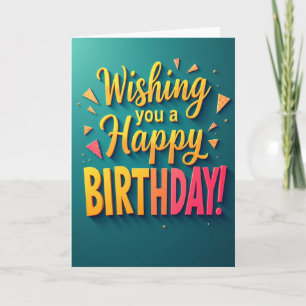 Carte de Vœux d'Anniversaire Vibrante