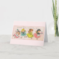 Carte de voeux d'anniversaire vintage