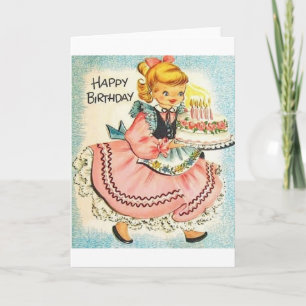 Carte de voeux d'anniversaire vintage