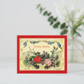 Carte de voeux d'anniversaire vintage (Debout devant)