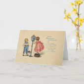 Carte de voeux d'anniversaire vintage (Fleur jaune)