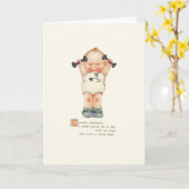 Carte de voeux d'anniversaire vintage (Fleur jaune)