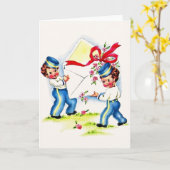 Carte de voeux d'anniversaire vintage (Fleur jaune)