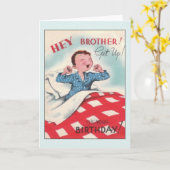 Carte de voeux d'anniversaire vintage Brother (Fleur jaune)