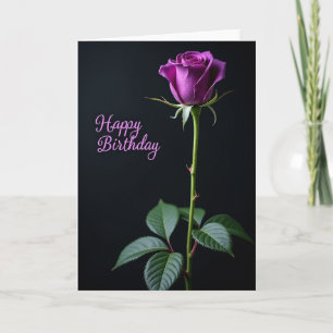 Carte de vœux d'anniversaire Violet Bloom