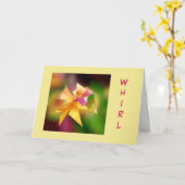 Carte de voeux d'anniversaire "Whirl" (Fleur jaune)