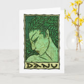 Carte de voeux Danu (Fleur jaune)