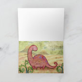 Carte de voeux d'Apatosaurus (personnalisable) (Intérieur)