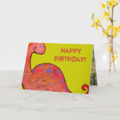 Carte de voeux d'Apatosaurus (personnalisable) (Fleur jaune)