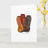 Carte de voeux d'appréciation d'art de céramique (Fleur jaune)