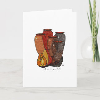 Carte de voeux d'appréciation d'art de céramique