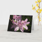 Carte de vœux d'après-midi azalée (Fleur jaune)