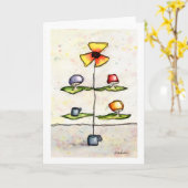 Carte de voeux d'aquarelle Dream Tree (Fleur jaune)