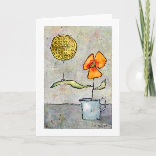 Carte de voeux d'aquarelle "Waffelluftballon" (Devant)